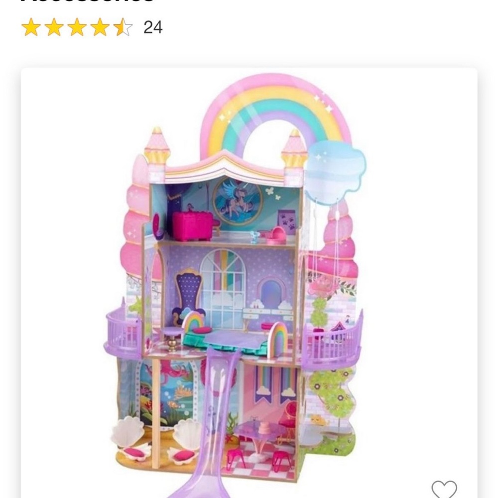 Pink and Purple Fairy Tale Dollhouse Playset